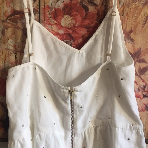 NWT AMUSE SOCIETY REVOLVE JUMPSUIT ROMPER IVORY GOLD EMBE ROMPER M - Picture 15 of 16